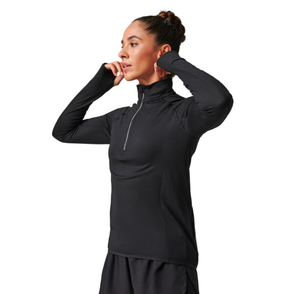 Women’s Zip Neck Team Sports Midlayer with Thumbholes Thumbnail