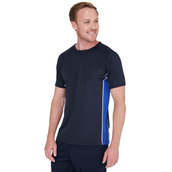 Contrast Panel Sports Training T-Shirt - Moisture Wicking Fabric Thumbnail
