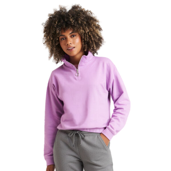Women's Cropped 1/4 Zip Sports Sweatshirt  Thumbnail