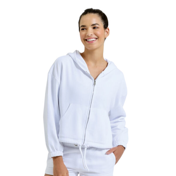 Women’s Oversized Cropped Zipped Sports Hoodie Thumbnail