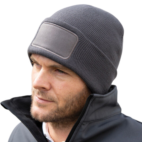 Thermal Lined Beanie with Custom Panel Thumbnail
