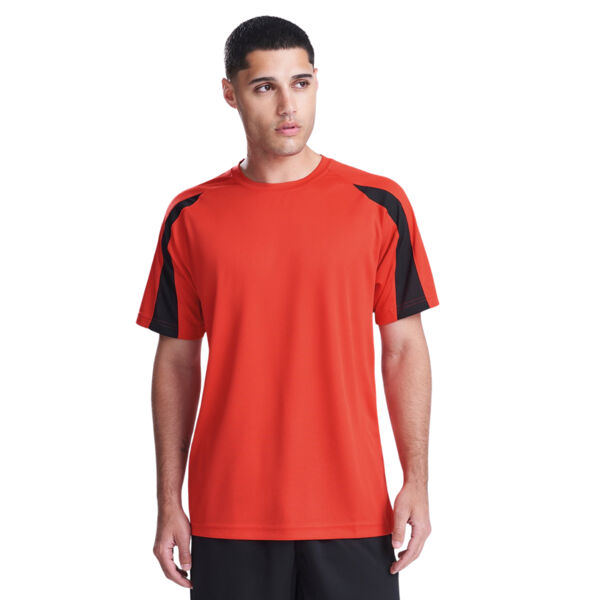 Contrast Sleeve Sports Training T-Shirt - Moisture Wicking Fabric Thumbnail