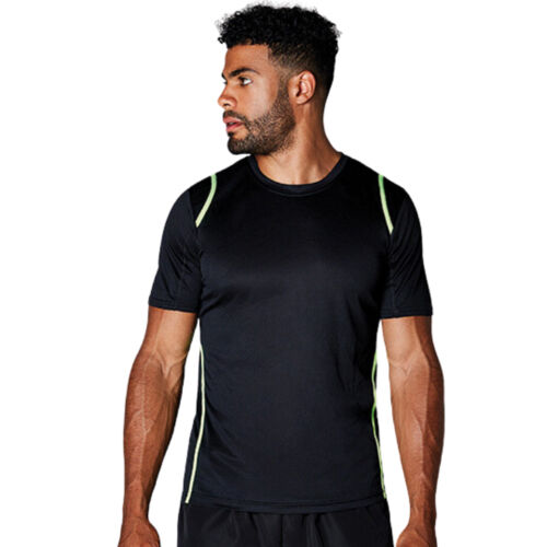 Contrast Stripe Sports Training T-Shirt - Moisture Wicking Fabric Thumbnail