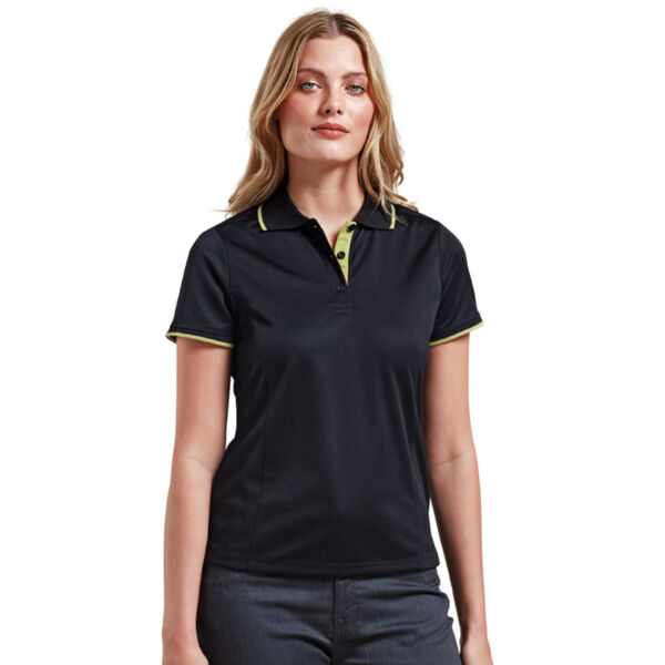 Women's Contrast Team Sports Fitted Polo Shirt – Side Vents Thumbnail