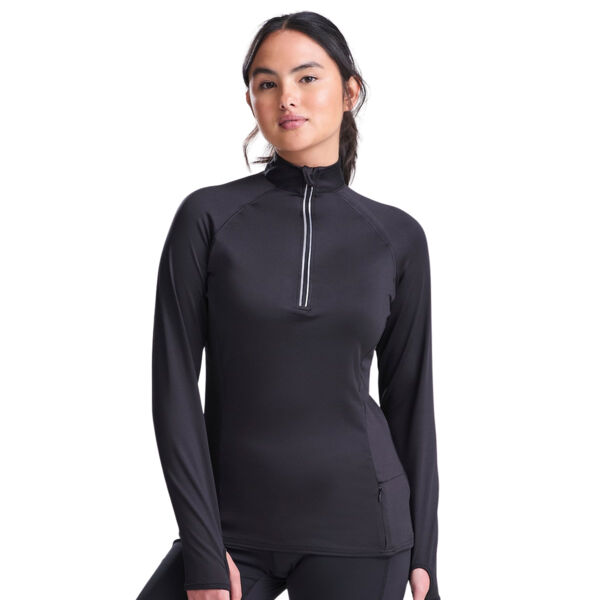 Women’s Slim Fit Team Sports 1/2 Zip Sweatshirt with Thumbholes Thumbnail