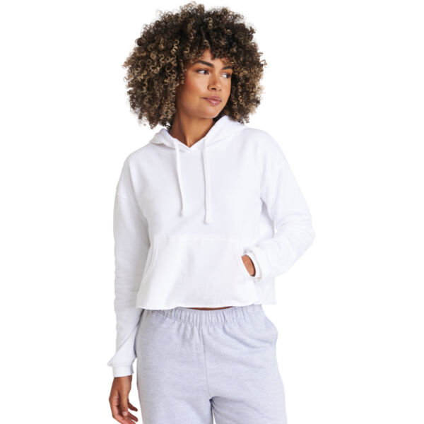 Women’s Cropped Sports Training Hoodie – Cotton-Polyester  Thumbnail