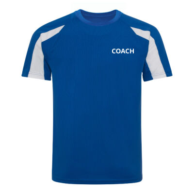 Sports Coach T-shirt, Performance - Back Upper Text Thumbnail