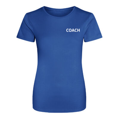 Sports Coach T-shirt, Performance - Back Upper Text Thumbnail