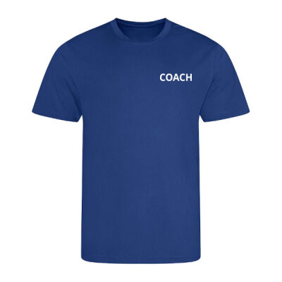 Sports Coach T-shirt, Performance - Back Upper Text Thumbnail