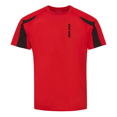 Team Name T-shirt, Performance - Front Vertical Text Thumbnail