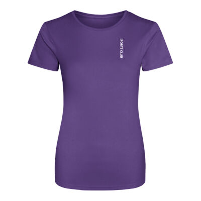 Sports Club T-shirt, Performance - Back Upper Text Thumbnail