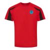 Contrast Sleeve Sports Training T-Shirt - Moisture Wicking Fabric Thumbnail