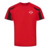Contrast Sleeve Sports Training T-Shirt - Moisture Wicking Fabric Thumbnail